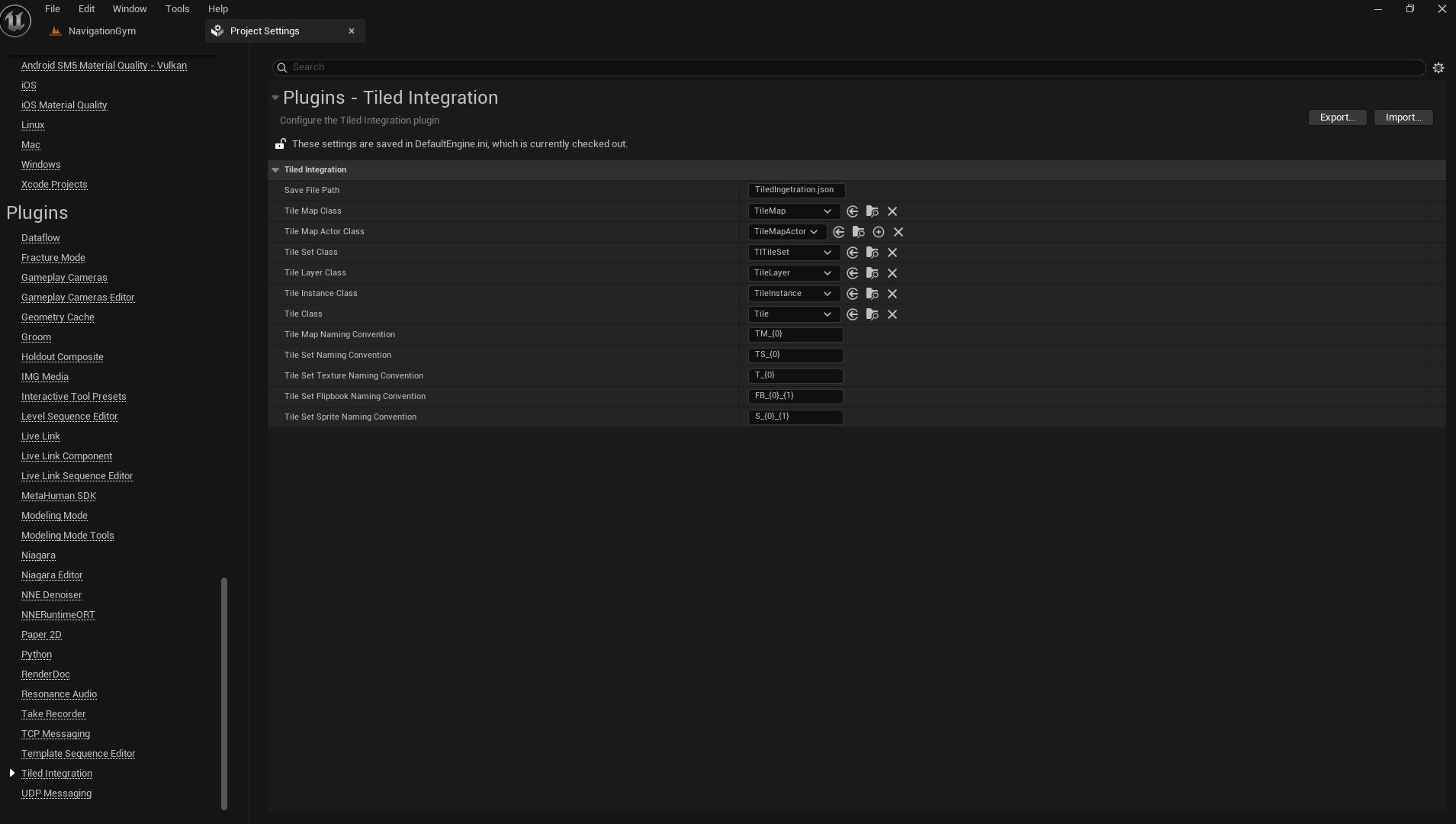 Plugin Settings